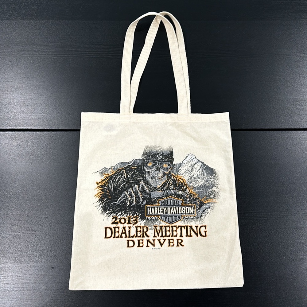 Harley-Davidson Dealer Show Tote Bag with Skull Design